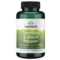 Swanson Swanson Turmeric&Black Pepper (Kurkuma+ feketebors) 90 növényi kapszula