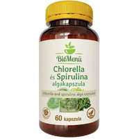 BioMenü BIO Chlorella és spirulina alga kapszula 60db BioMenü