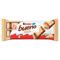  Kinder Bueno White fehércsokoládéval bevont ostya tejes-mogyorós krémmel töltve 2 db 39 g