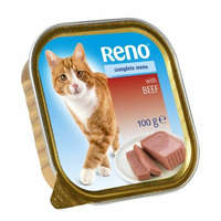  Reno Alutálkás teljes értékű macskaeledel felnőtt macskák számára marhával 100 g