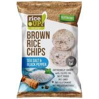  RiceUp! Eat Smart teljes kiőrlésű barna rizs chips sós és borsos ízesítéssel 60 g