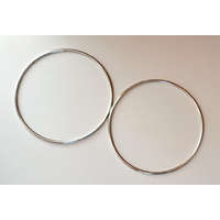 Fém karika táskafülnek, ezüst szín - 1 pár