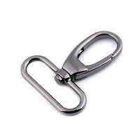 Fém karabiner, nagy - nikkel fekete 1db