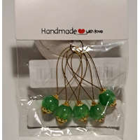 Szemjelölő, nagy gyöngyös - zöld - 5db/csomag