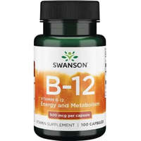 Vitaking Kft. Swanson B12 vitamin 500mcg 100 kapszula Kobalamin