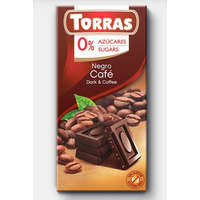 TORRAS Torras Kávés étcsokoládé maltitollal 75g