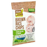  Rice Up! Eat Smart teljes kiőrlésű barna rizs chips hagymás-tejfölös ízesítéssel 60 g