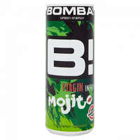  BOMBA! Virgin Energy Mojito alkoholmentes, magas koffeintartalmú, szénsavas energiaital 250 ml