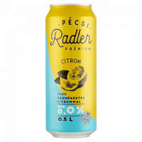  Pécsi Radler Prémium Citrom alkoholmentes világos sör & citrom ízű szénsavas üdítőital keverék 0,5 l