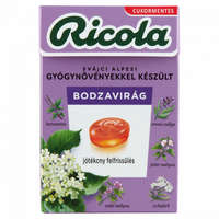  Ricola Bodzavirág cukormentes svájci gyógynövény cukorkák édesítőszerekkel 40 g