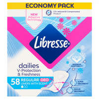  Libresse Dailies V-Protection & Freshness Regular Deo illatosított tisztasági betét 58 db