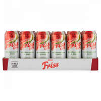  Borsodi Friss 0,0% görögdinnye-eper gyümölcsital és alkoholmentes világos sör keveréke 24 x 0,5 l