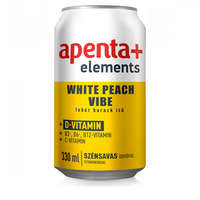 Apenta+ Elements White Peach Vibe fehér barack ízű szénsavas üdítőital vitaminokkal 330 ml