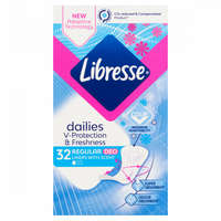  Libresse Dailies V-Protection & Freshness Regular Deo illatosított tisztasági betét 32 db