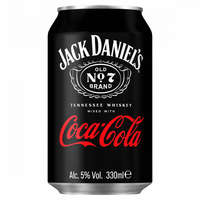  Coca Cola és Jack Daniel&#039;s Tennessee Whiskey alkoholos szénsavas üditőital 5% 330 ml