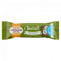 Cerbona kakaós-mogyorós müzliszelet hozzáadott cukor nélkül, édesítőszerrel 20 g