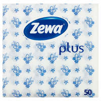 Zewa Plus kék mintás szalvéta 1 rétegű 50 db
