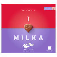 Milka alpesi tej felhasználásával készült tejcsokoládé praliné mogyorós krémtöltelékkel 110 g