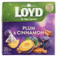 Loyd aromatizált, szilva és fahéj ízű gyümölcstea 20 filter 40 g