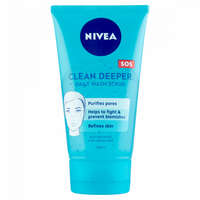 NIVEA Clean Deeper radírozó arclemosó zsíros, problémás bőrre 150 ml