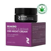 Reakiro Éjszakai arckrém 300mgCBD+aloe vera+sárga moszat