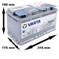 Varta Varta Start-Stop Plus Agm 580901080 12V 80AH 800A J+ akkumulátor