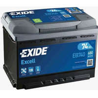 Exide EXIDE Excell EB740 12V 74Ah 680A Jobb+ akkumulátor