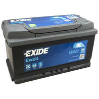 Exide EXIDE Excell EB802 12V 80Ah 700A Jobb+ akkumulátor