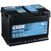 Exide EXIDE AGM EK700 12V 70Ah 760A Jobb+ akkumulátor