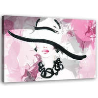  Vászonkép, Glamour nő kalapban - 60x40 cm