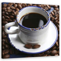  Vászonkép, Fekete kávé csésze - 40x40 cm