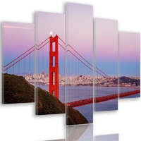  Vászonkép 5 rész, Golden Gate híd 3 - 100x70 cm