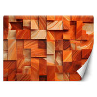  Fotótapéta, Narancssárga kocka 3D - 100x70 cm