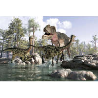  Vlies Fotótapéta - 3D scene of a Tyrannosaurus Rex - 375x250 cm