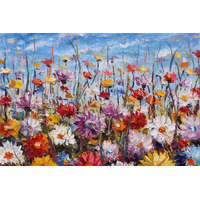  Vlies Fotótapéta - Field flowers on canvas - 375x250 cm