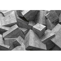  Vlies Fotótapéta - concrete 3D cube - 375x250 cm