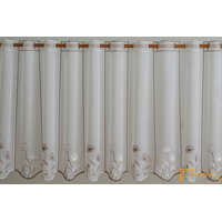 (3 méret) Hímzett vitrage függöny-Caffe latte-60cm