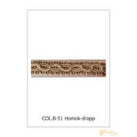 (43 szín) Bortni szalag. Díszítő bortni 111-51 Homok-drapp