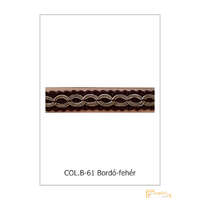 (43 szín) Bortni szalag. Díszítő bortni 111-61 Bordó-fehér