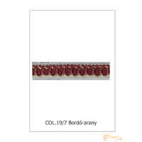 (3 változat 6 szín) Elegáns gyöngyös paszományhoz bortni 9834 col19/7 Bordó-arany