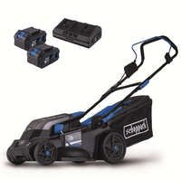 Scheppach Akkumulátoros Fűnyíró Indukciós motorral 4 az 1-ben 2x20V, IXES 20V (2 db akkuval és töltővel) BC-MP380-X-SET XL2