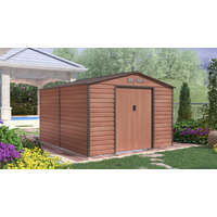 G21 Kerti ház, Szerszámtároló, 277 x 319 cm, acéllemez, GAH 884 barna (fa hatású), +ajándék 120000Ft értékű****wellness utalvány