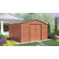 G21 Kerti ház, Szerszámtároló, 340 x 319 cm, acéllemez, GAH 1085 barna (fa hatású), +ajándék 120000Ft értékű****wellness utalvány