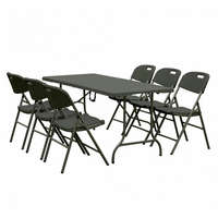 HECHT Összecsukható kerti/kemping bútor készlet, 180 x 74 cm, HECHT FOLDIS SET 6 (1db asztal+6 db szék)