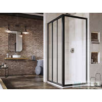 Ravak Ravak SUPERNOVA ASDP3+APSS 80x80 cm-es tolóajtós zuhanykabin fix oldalfallal,fekete/transparent 00V403R2Z1SET80APSS80