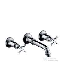Hansgrohe Hansgrohe AXOR Montreux 3-lyukú mosdócsaptelep falsík alatti szereléshez DN15 króm nem zárható leeresztővel 16532000