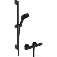 Hansgrohe Hansgrohe Ecostat Fine termosztátos zuhany csaptelep,Pulsify Select S 66,9 cm-es rudas zuhanyszettel,matt fekete 24262670