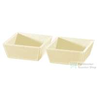 Sapho Sapho ECO PELLE piperekosár 19,6x19,6x8 cm, Krémszín, 2 db 2605CR
