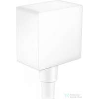 Hansgrohe Hansgrohe Fixfit Square fali csatlakozás visszafolyásgátlóval és szintetikus gömbcsuklóval, matt fehér 26455700