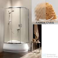 Radaway Radaway Premium Plus E 1700 120x90 aszimmetrikus íves tolóajtós zuhanykabin króm/fabrik 30483-01-06N